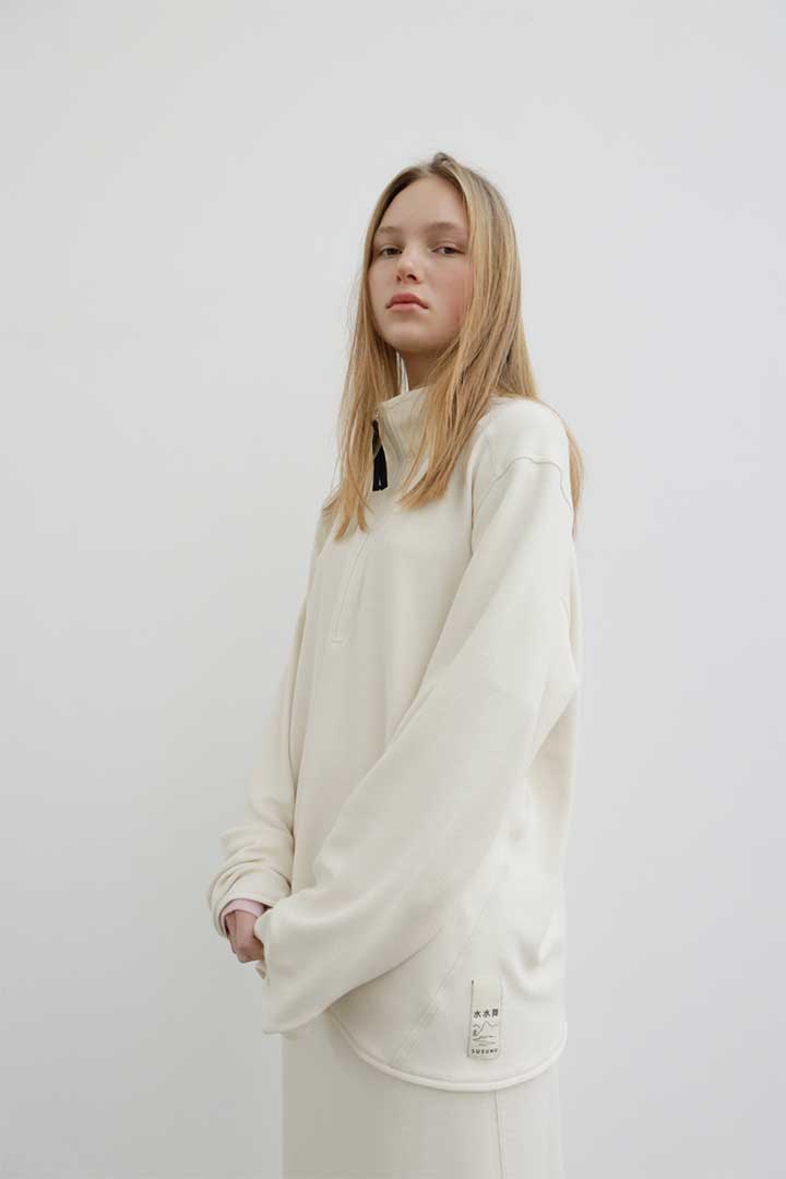 RECYCLED JAKU TEE | ecru