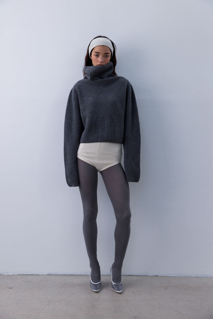 KIM CASHMERE-BLEND SWEATER | grey