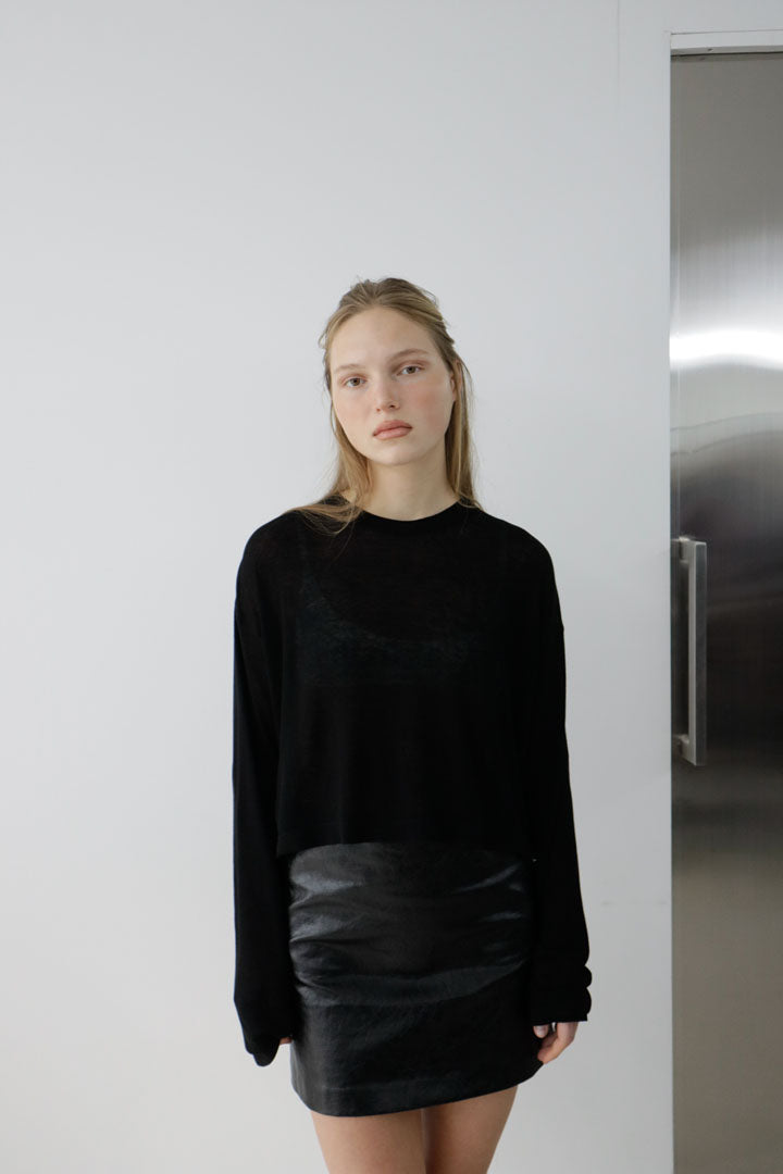 LYOCELL BROOK TEE | black