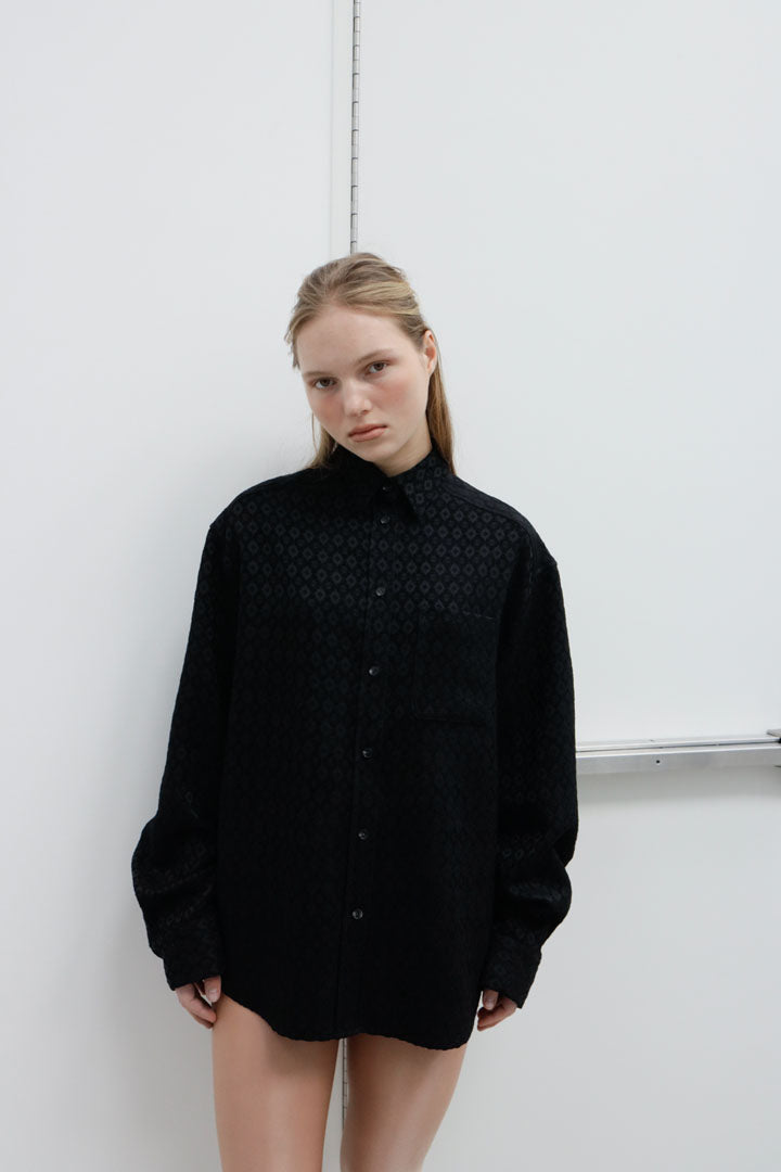 BF SHIRT | black jacquard