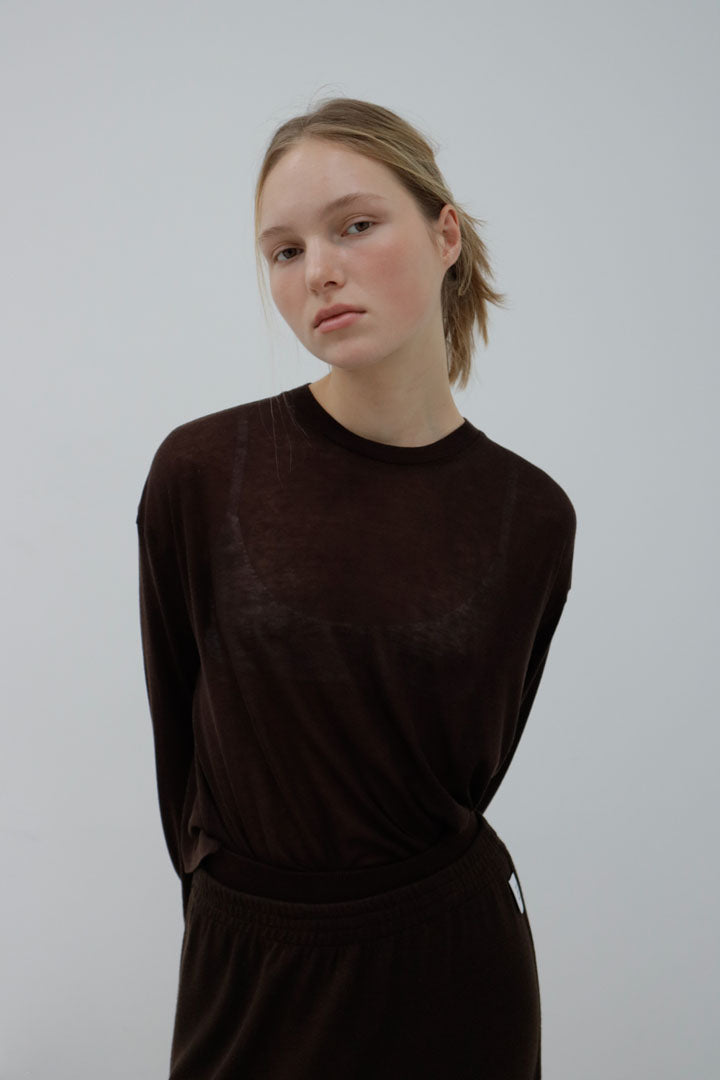LYOCELL BROOK TEE | brown