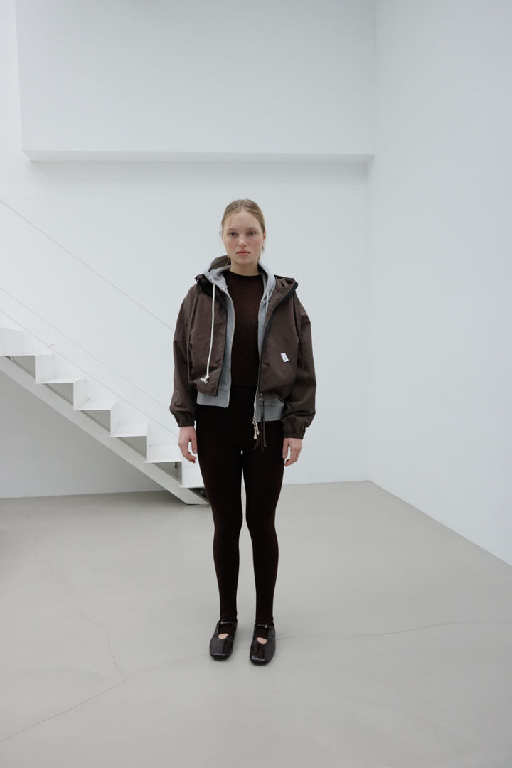 RECYCLED BARAM HOODIE JACKET | brown