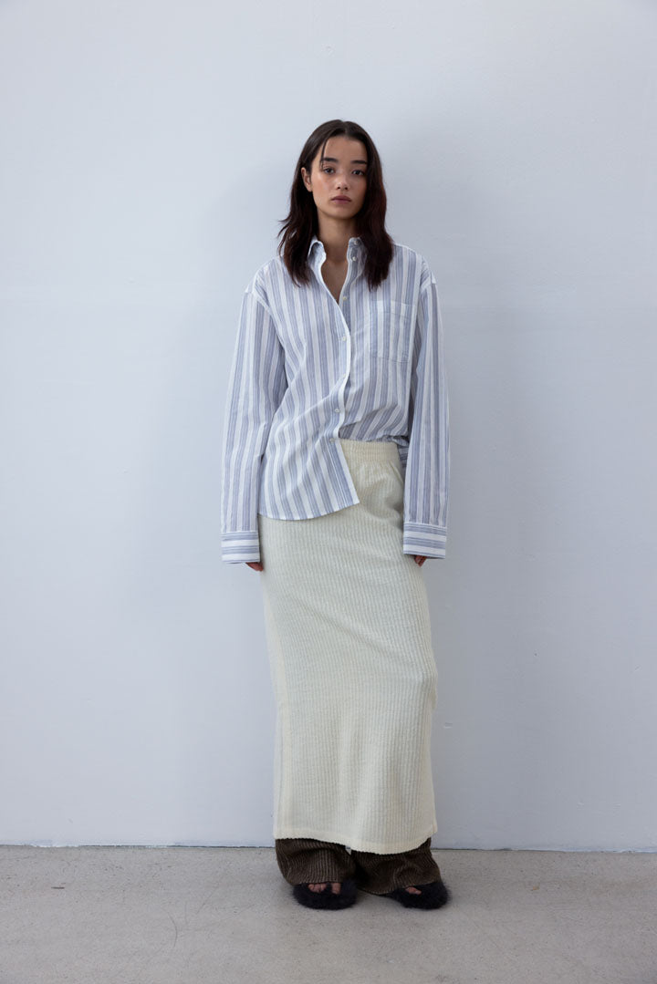 BORING KNIT SKIRT | cosmic latte