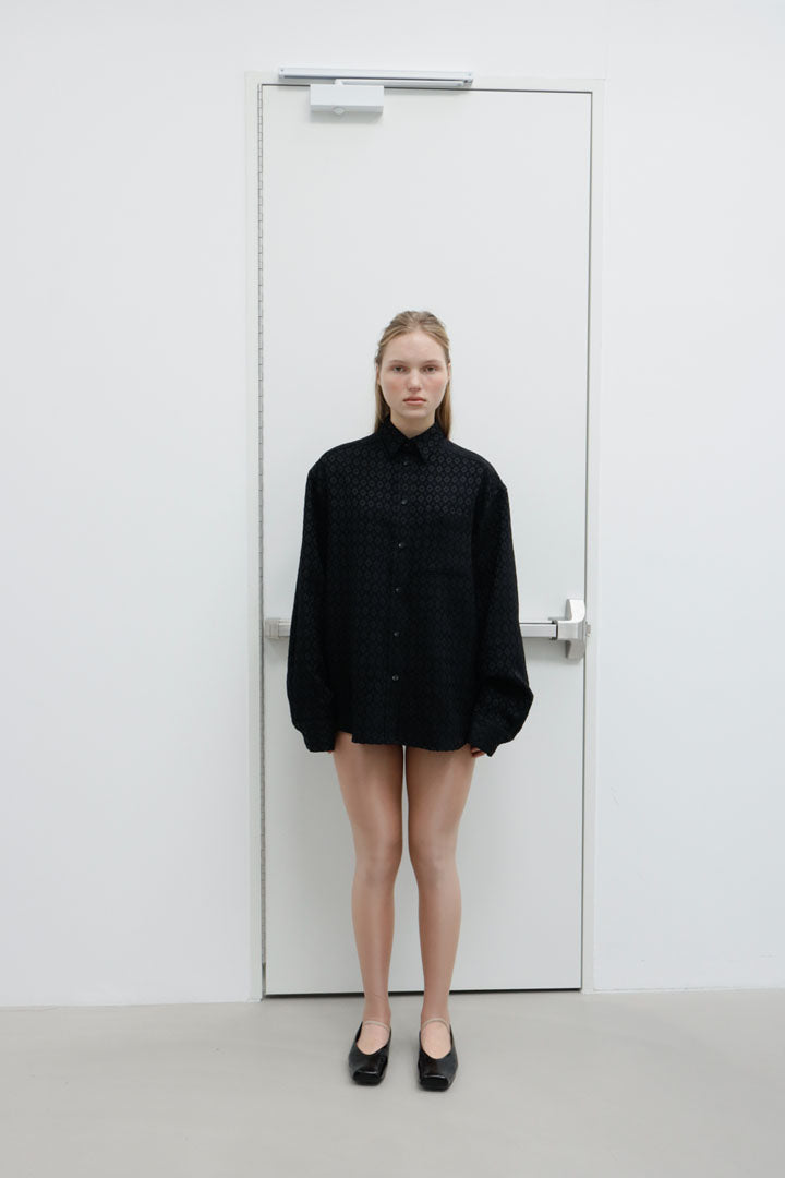 BF SHIRT | black jacquard