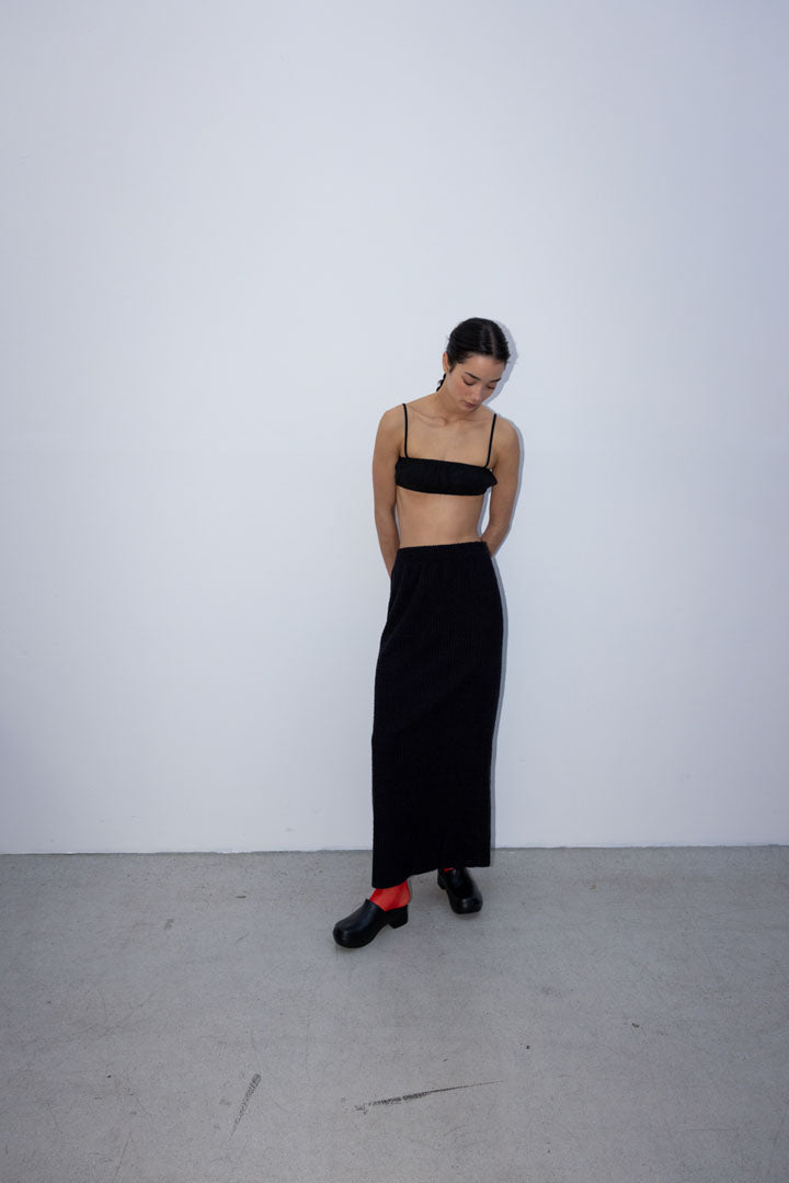 BORING KNIT SKIRT | black