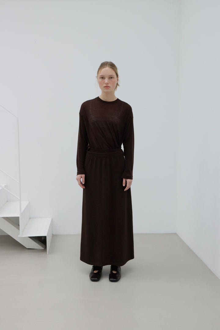 LYOCELL BROOK TEE | brown