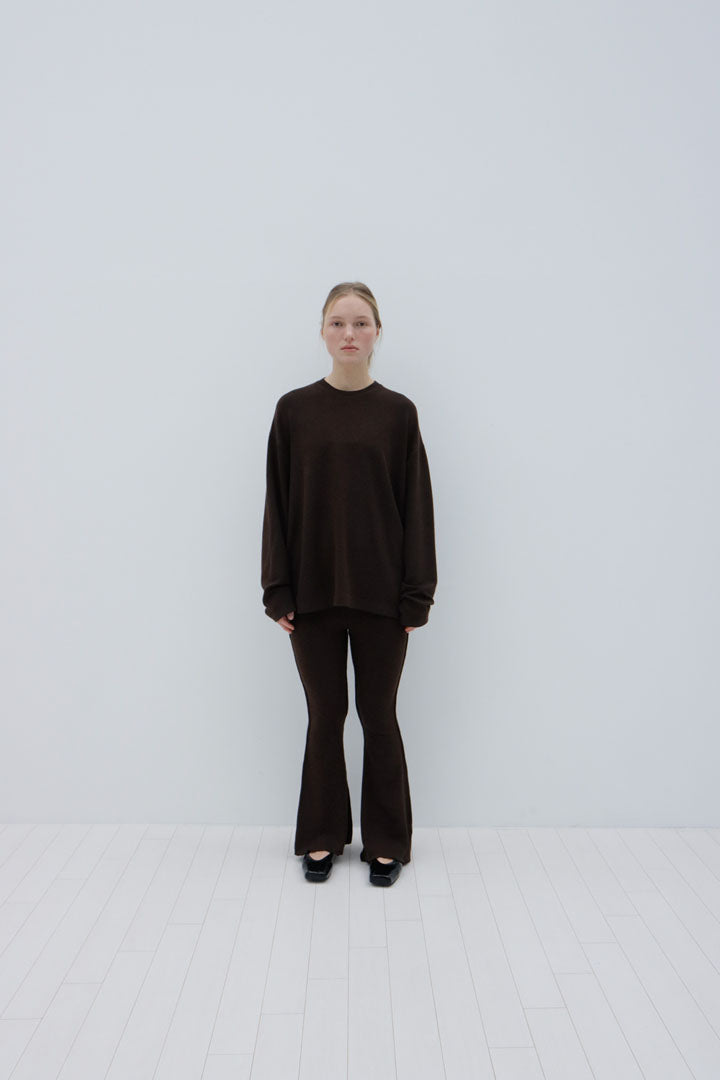 RECYCLED WARM TEE | brown