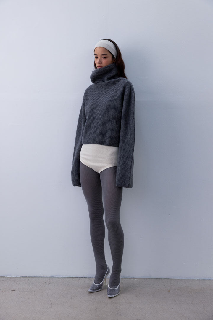 KIM CASHMERE-BLEND SWEATER | grey