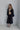 RECYCLED BEEDAN FLARE SKIRT | black