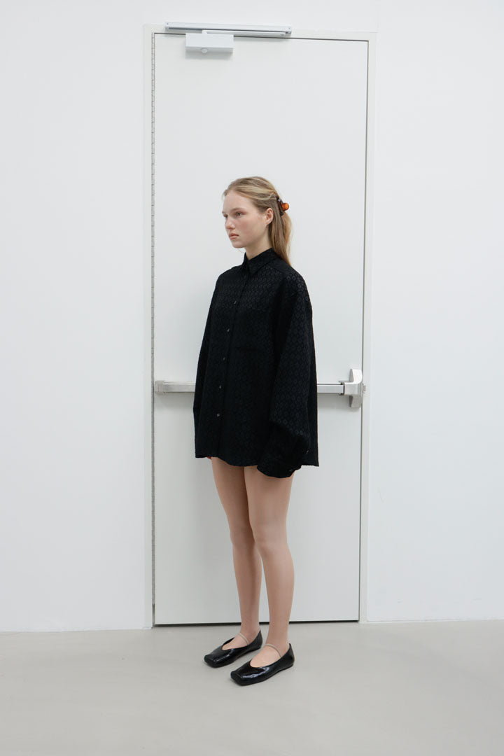 BF SHIRT | black jacquard
