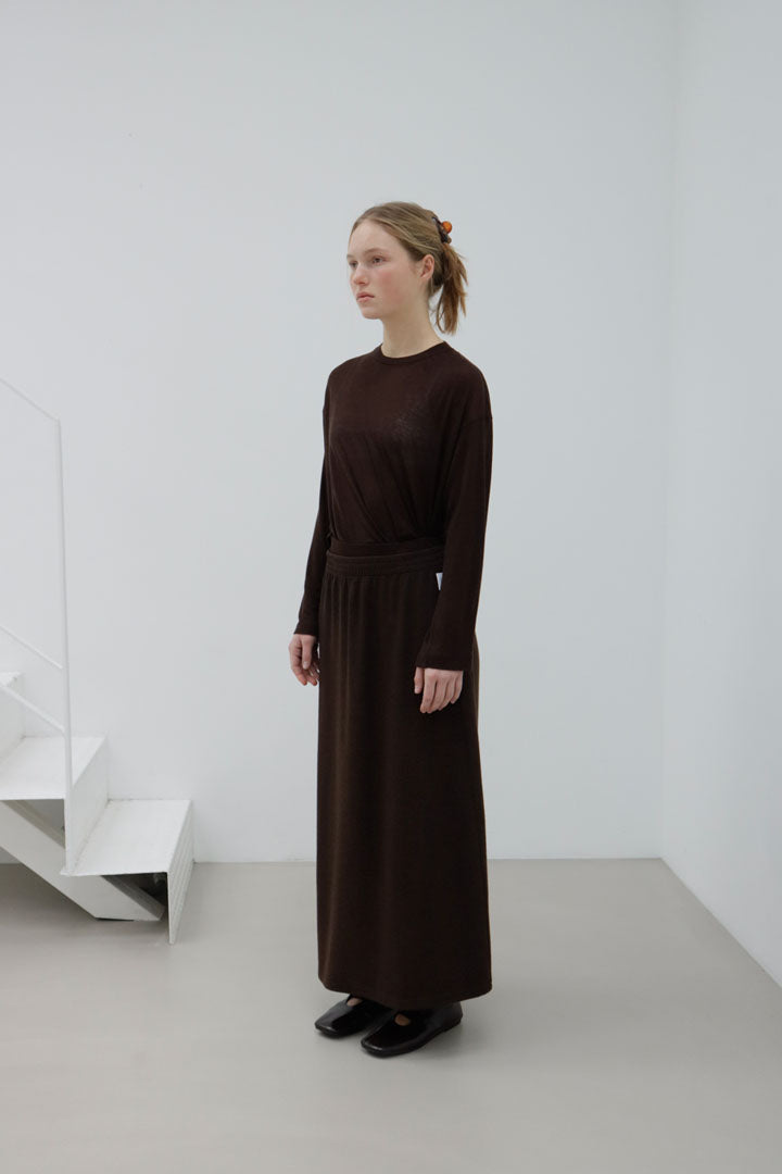 LYOCELL BROOK TEE | brown