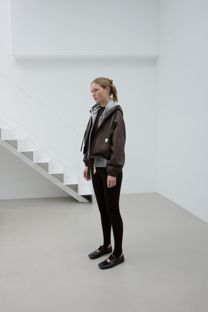 RECYCLED BARAM HOODIE JACKET | brown