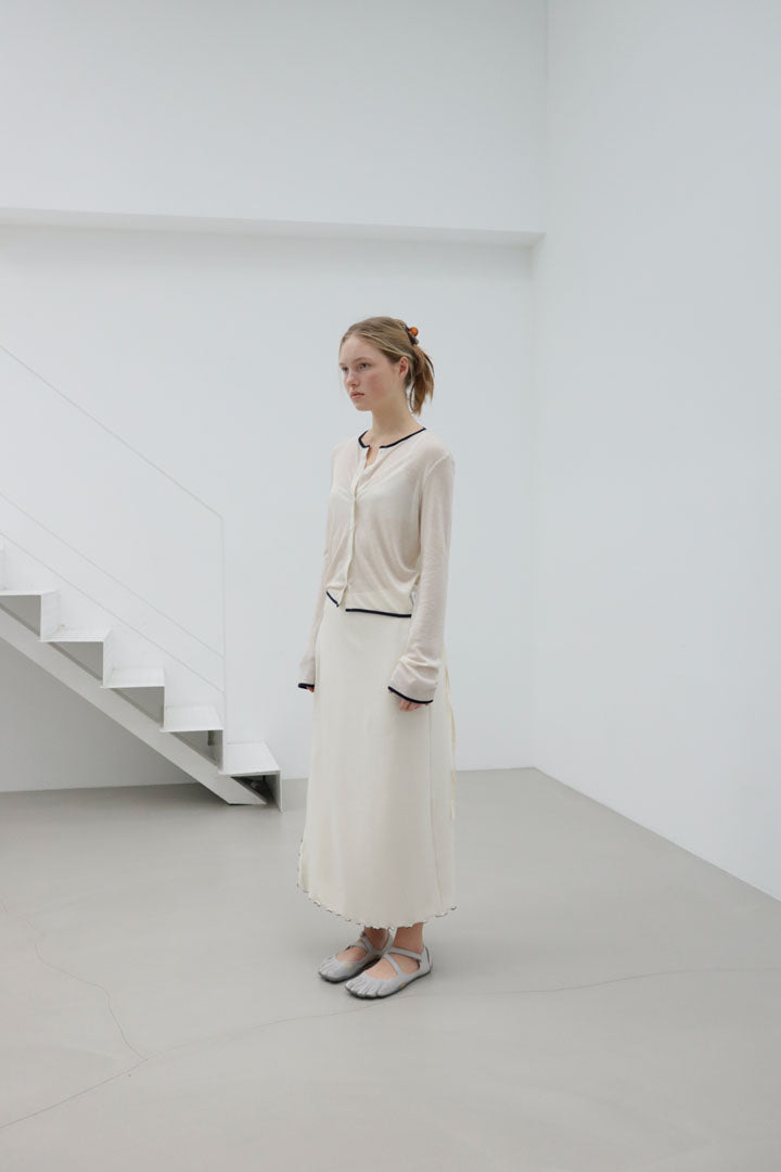 LYOCELL BAE CARDIGAN | ecru
