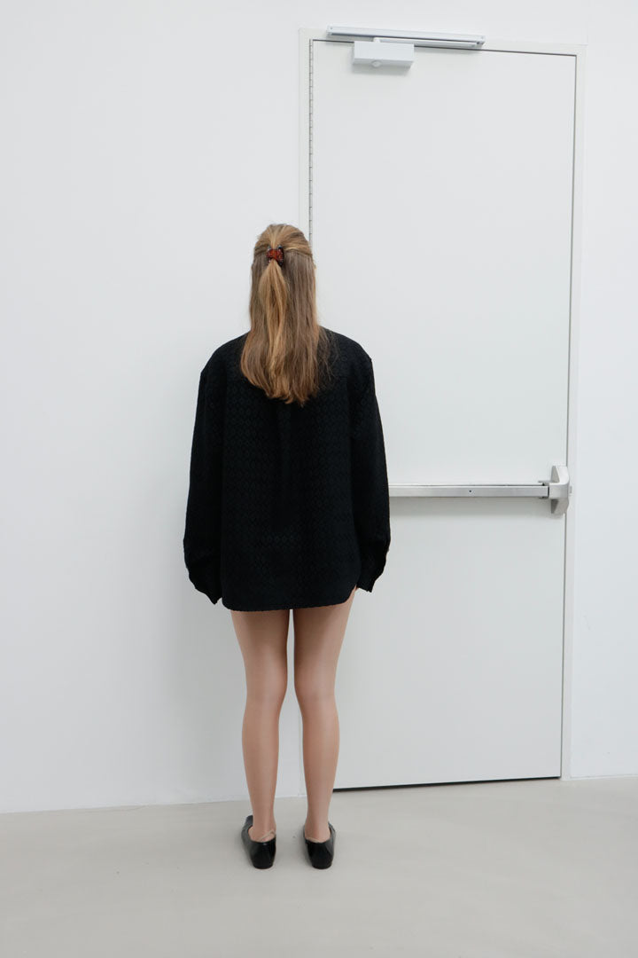 BF SHIRT | black jacquard