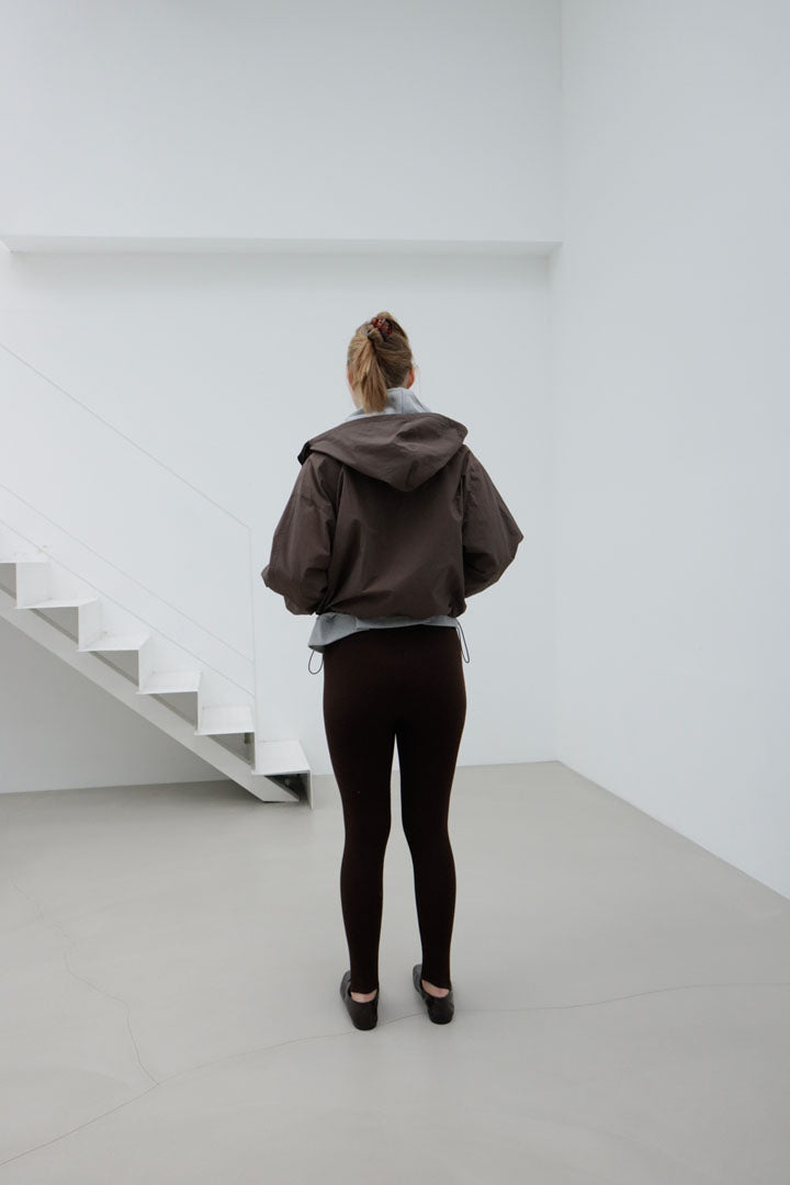 RECYCLED BARAM HOODIE JACKET | brown