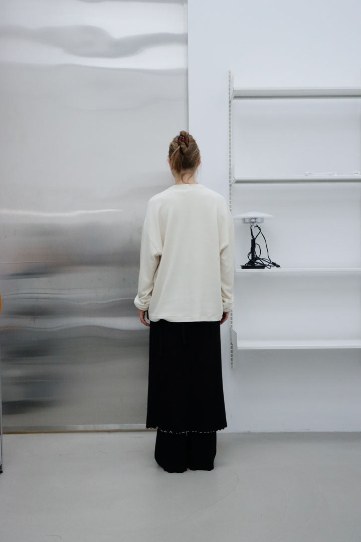 RECYCLED PETAL WRAP SKIRT | black