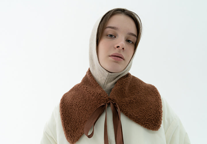 BUBBLE SCARF | brown